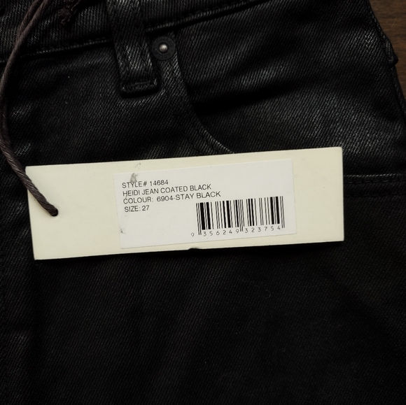 Rolla's Heidi Loose Jeans Coated Black NWT - Picture 4 of 16